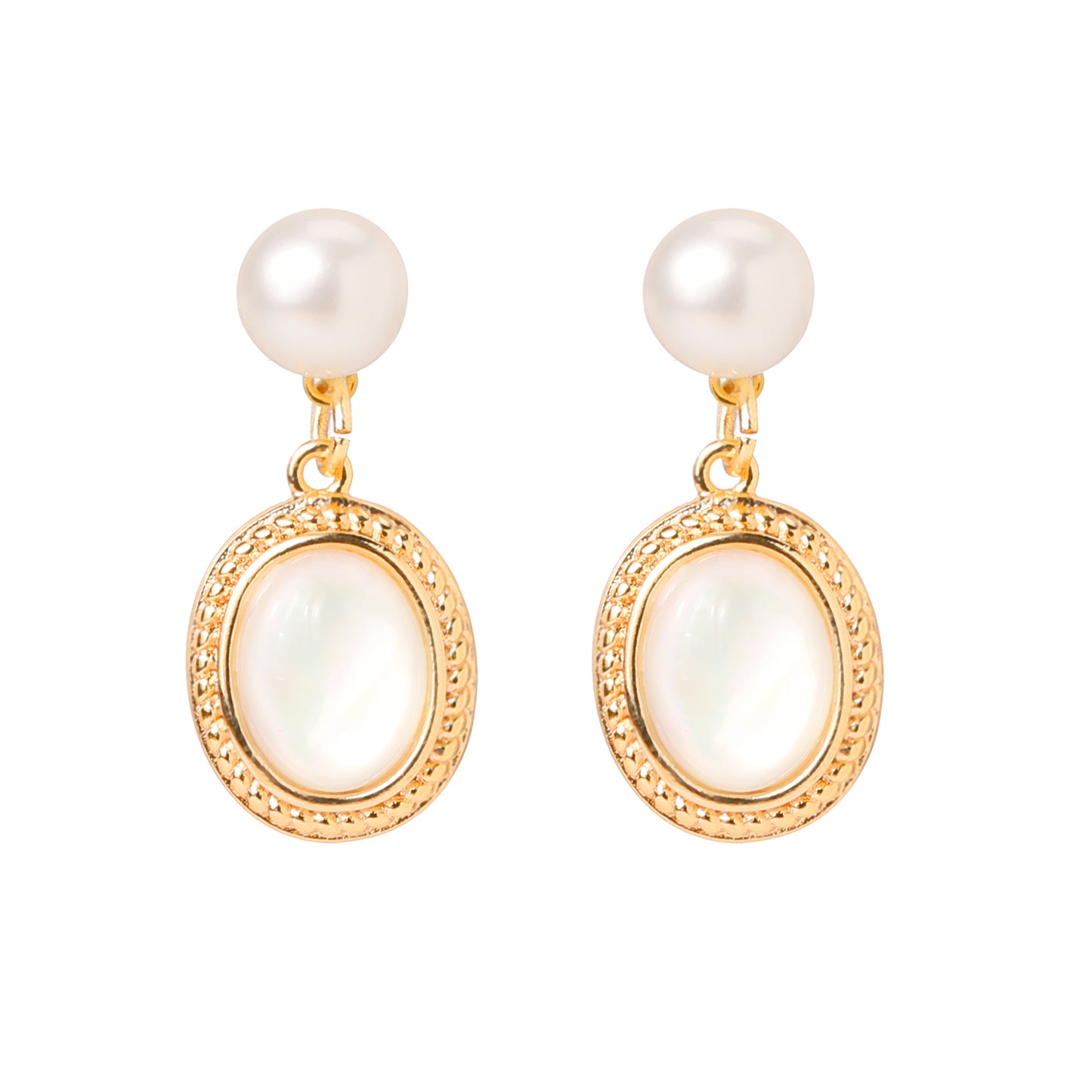 White Mother-of-Pearl Earrings