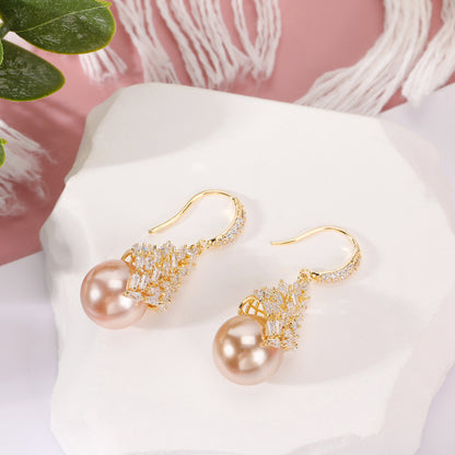 Elegant Waterdrop Pearl Geometric Earrings