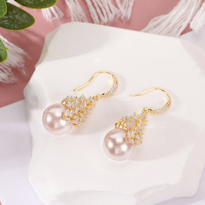 Elegant Waterdrop Pearl Geometric Earrings