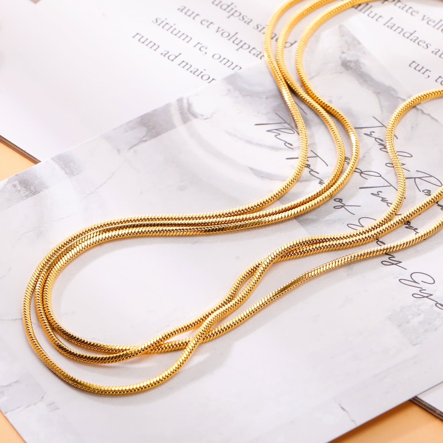 Extra Long Snake Chain （Glod/Sliver）