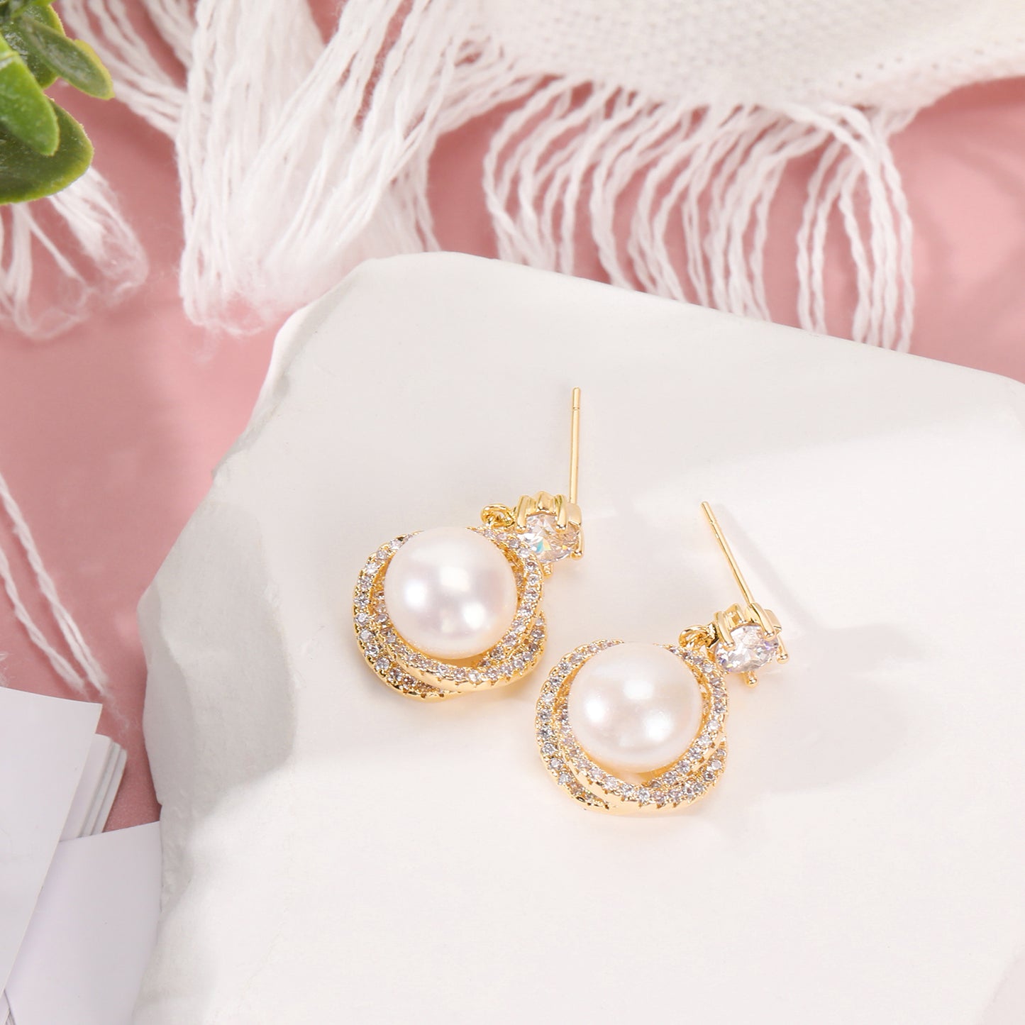 French Natural Pearl Earrings