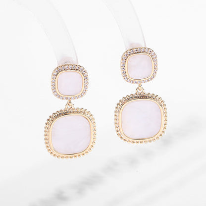 Elegant Geometric Square Earrings (Simple and Casual Style)