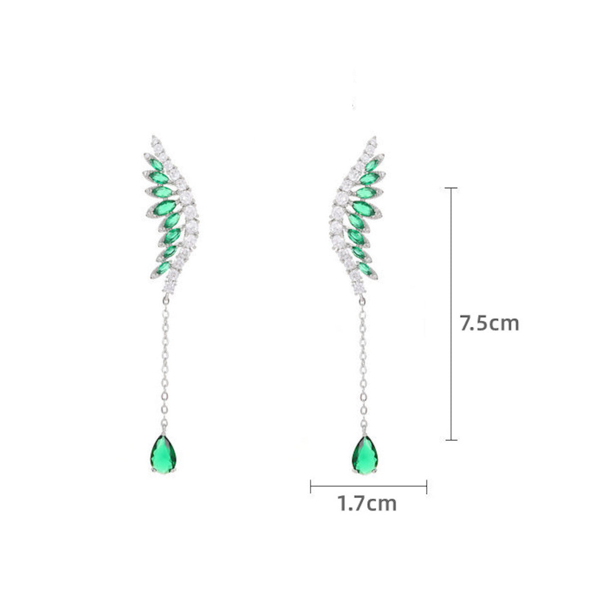 Unique and Artistic Tassel Waterdrop Angel Wings Earrings