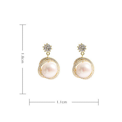 French Natural Pearl Earrings