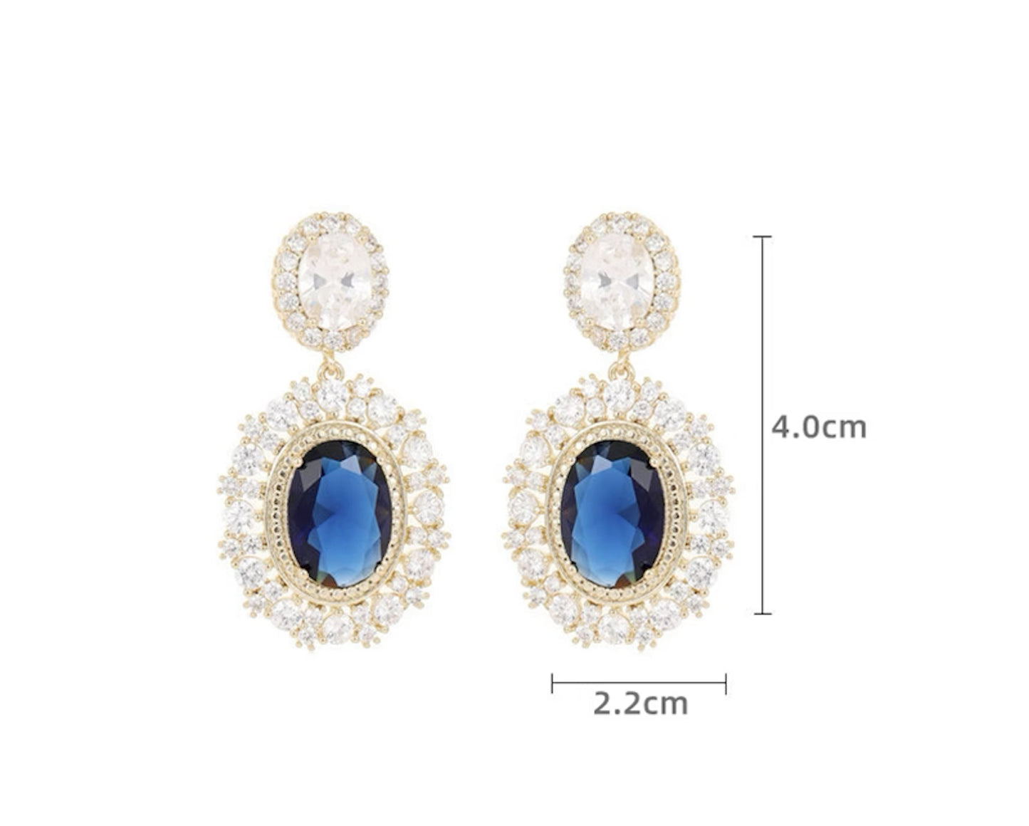 Ultra Sparkling Zircon Inlaid Statement Earrings